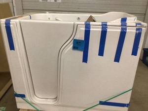 lot 37 image: American Standard Gelcoat Premium Series 52 in. x 30 in. Left Hand Walk-In Whirlpool Bathtub in White