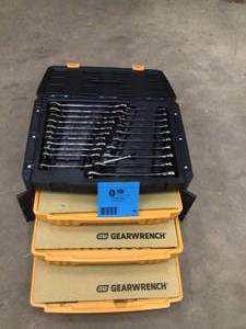 lot 44 image: GEARWRENCH 14 in. and 38 in. Drive Standard and Deep SAEMetric Mechanics Tool Set in 3-Drawer Storage Box (232-Piece)