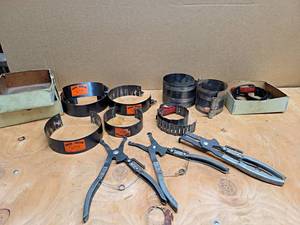 lot 741 image: Gibson Aviation Piston Ring Compressors, Pliers and More