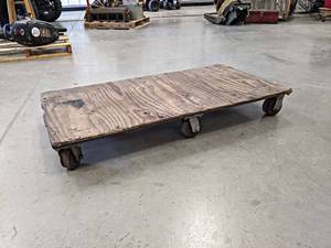 lot 499 image: 6-Wheel Moving Dolly - About 48 x 24 x 6 - NO SHIPPING