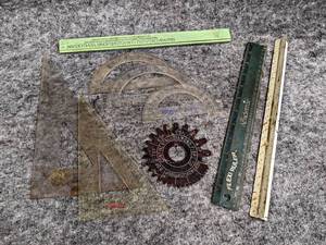 lot 528 image: CELERON Gear Template, Protractors, Rulers and More