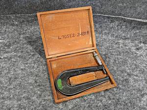 lot 544 image: STARRETT No. 222 Deep Micrometer - 0-1 in Wood Case
