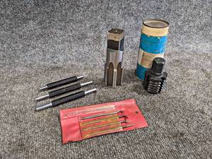 lot 556 image: NSK Micrometer Gauges, Pic Set, 1-34-16 Thread Tap and More