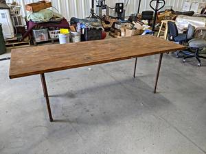 lot 558 image: Shop Table - About 85 x 31 x 29 Tall - NO SHIPPING