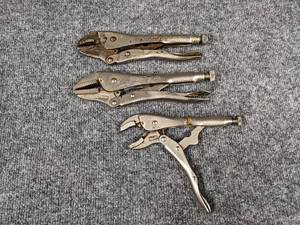 lot 595 image: Lot of (3) Vise-Grip Brand Locking Pliers