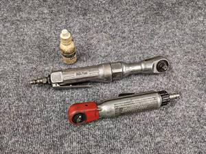 lot 605 image: SNAP-ON 14 Drive Pneumatic Ratchet, Blue-Point 38 Pneumatic Ratchet and Bottle of SNAP-ON Air Tool Oil