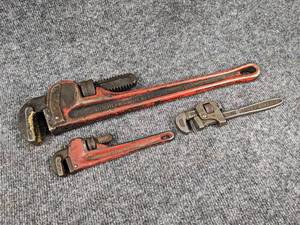 lot 616 image: 18 RIDGID Pipe Wrench and More