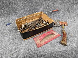 lot 632 image: Lot of Assorted Tools - Pliers, Hatchet, Chain Wrench and More