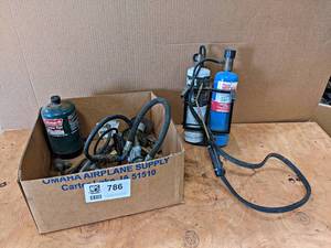 lot 786 image: Propane Torch Kit w Many Accessories - NO SHIPPING