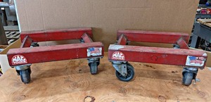 lot 790 image: Pair of MAC Tools Rolling Steel Dollies - Each is about 17.5 x 15 - NO SHIPPING