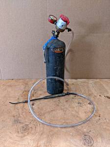 lot 793 image: Acetylene Torch and Bottle - About 17 Tall - NO SHIPPING