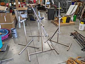 lot 840 image: Lot of (4) Parts Painting Racks  Holders - All will Rotate - NO SHIPPING