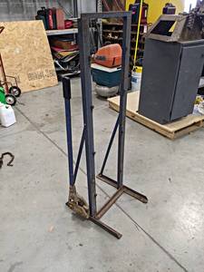 lot 857 image: Wire  Steel Cable Rack w Cutter - About 52 x 16.5 - NO SHIPPING