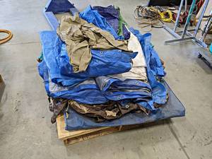 lot 858 image: Large Lot of Tarps - Pallet NOT Included - NO SHIPPING