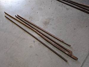 lot 877 image: Lot of (4) Solid Steel Pry Bars - Longest is 66 - NO SHIPPING