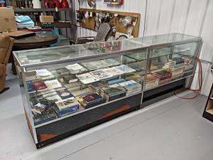 lot 898 image: Pair of Glass Display Cases - 60 x 30 x 20 and 48 x 30 x 20 - Located on Mezzanine - NO SHIPPING