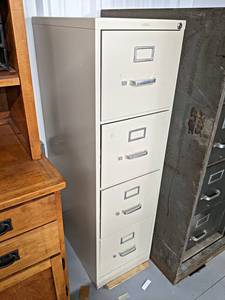 lot 896 image: 4-Drawer File Cabinet - About 52 x 25 x 15 - Located on Mezzanine - NO SHIPPING