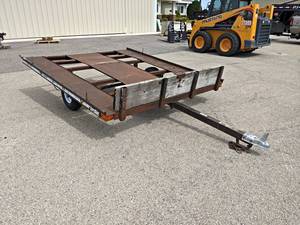 lot 925 image: Snowmobile Trailer - No Title - About 88 Wide x 96 Long - 2 Ball - NO SHIPPING