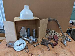 lot 938 image: Misc. Lot of Assorted Items - Scale, Ropes & Pulleys, and More - NO SHIPPING