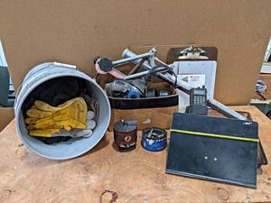 lot 948 image: Misc. Lot of Work Gloves, Rags, Hearing Protection, Eye Protection, and More - NO SHIPPING