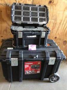 Lot of assorted Husky Storage units customer returns see pictures
