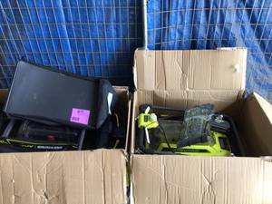 Lot of assorted Ryobi Lawnmowers used customer returns see pictures