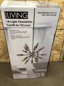 Decor Living Sputnik 18-Light Polished Nickel Chandelier