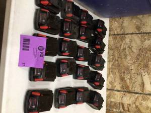 Lot of assorted Milwaukee  Batteries not tested stored for a long time may need repair