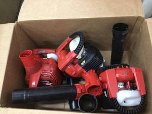 Lot of assorted Homelite blowers for parts or repair