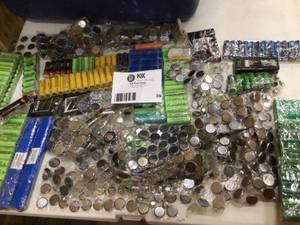 Lot of assorted batteries unknown condition
