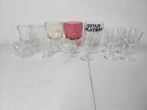 15 Vintage Collectible Glasses- Vintage Playboy Goblet, Knob Hill, and More