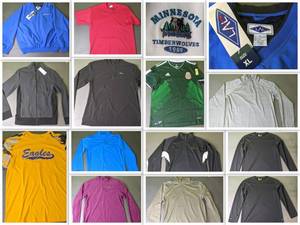 15 Mens and Womens Athletic Shirts-Some New With Tags-Great for Resellers