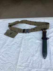 US military belt w trench knife