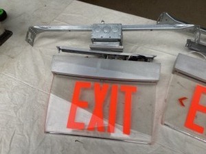 3 working Philips chloride Emercency lighted Exit signs