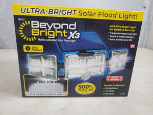 New Beyond Bright x3 Motion Activated Solar Flood Light