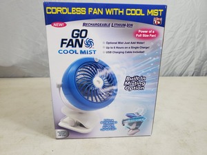 New Go Fan Rechargeable Lithium Ion Fan with Cool Mist