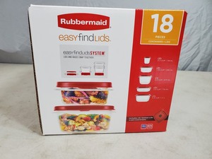 New Rubbermaid 18 Piece Easy Find Lids Set