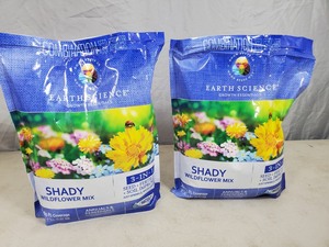 2 New Bags of Earth Science Shady Wildflower Mix