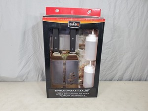 New 5 Piece Griddle Tool Set