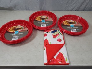 12 New Paper Plate Holders and New Dish Drying Mat