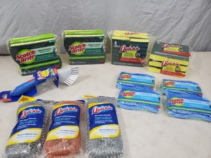 Large Assortment of New Scrubbies and Sponges
