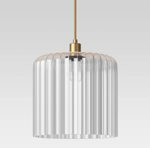 2 New Threshold Clear Glass Pendant Lamps
