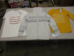 lot 111 image: Cat and Jack Large Kids Tops new w...