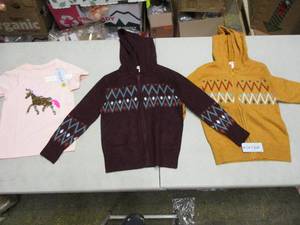 lot 118 image: Cat and Jack Youth Small Sweaters a...