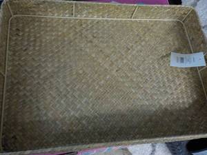 lot 29 image: Woven Tray with Handles...