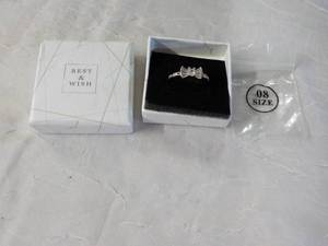 lot 64 image: Best and Wish Size 08 Silver Ring...