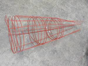 lot 214 image: 2 tomato Cages slight damages as s...