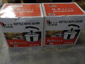 lot 223 image: 2 YIXIN Stainless Steel Kettles wit...