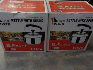 lot 225 image: 2 YIXIN Stainless Steel Kettles wit...