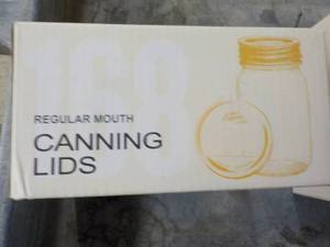 lot 269 image: Box of 168 Regular Canning Lids...